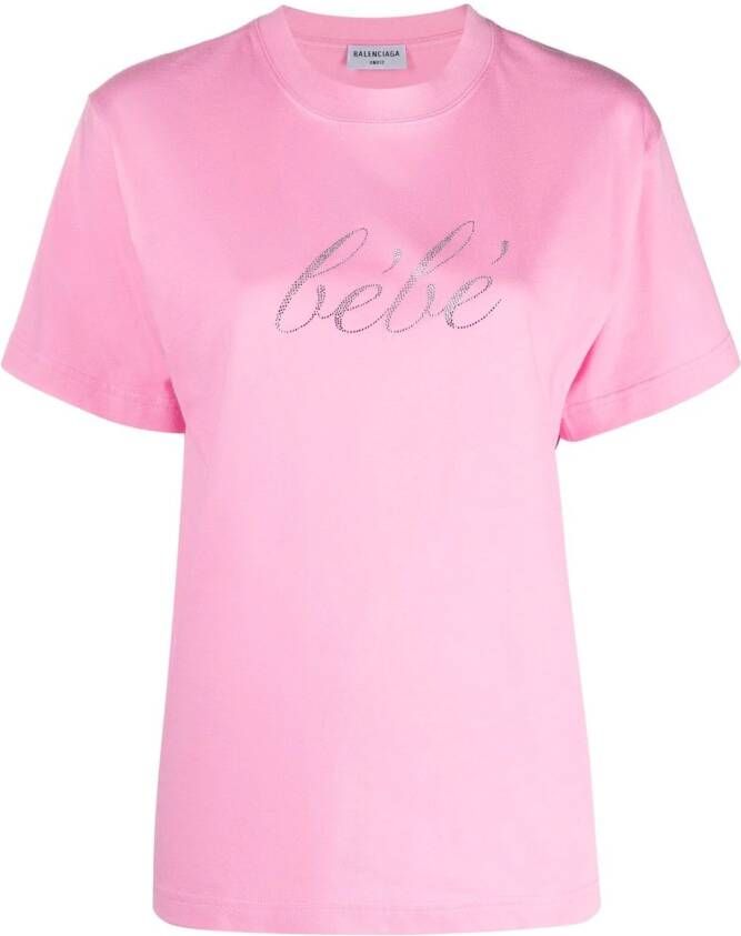 Balenciaga T-shirt met print Roze