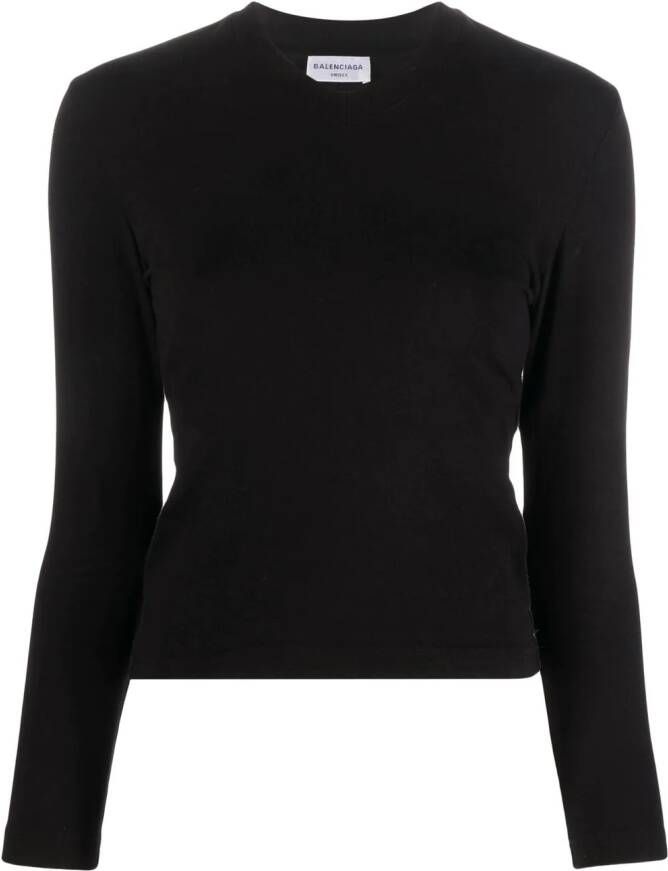 Balenciaga T-shirt met V-hals Zwart