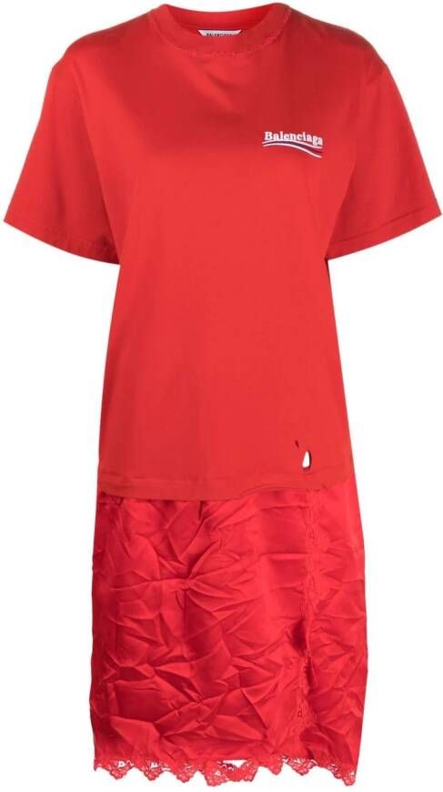 Balenciaga T-shirtjurk Rood