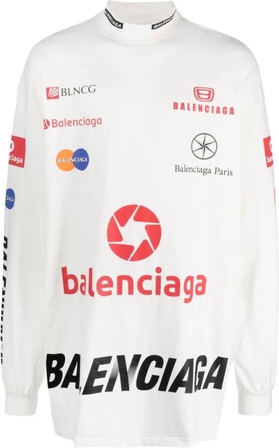Balenciaga T-shirt met lange mouwen Wit