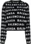Balenciaga Trui met intarsia logo Zwart - Thumbnail 1