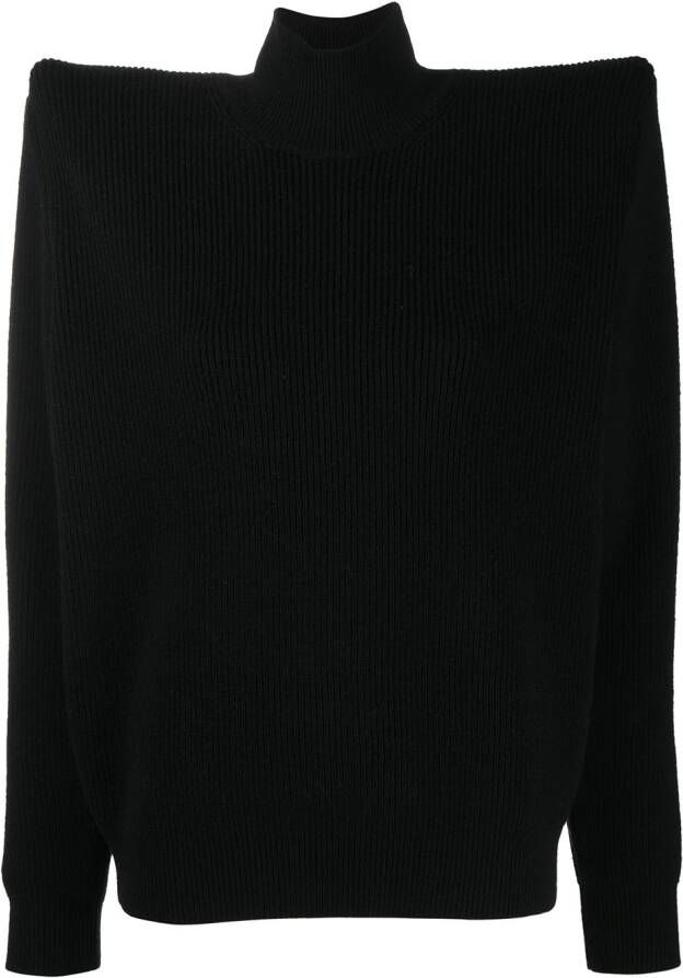 Balenciaga Trui met oversized schouders Zwart