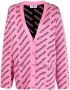Balenciaga Vest met intarsia logo Roze - Thumbnail 1