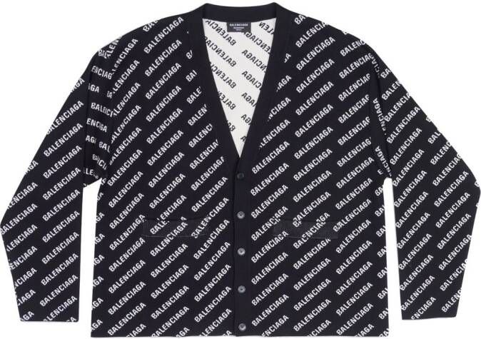 Balenciaga Vest met logoprint Zwart