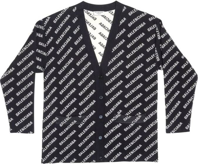 Balenciaga Vest met logoprint Zwart
