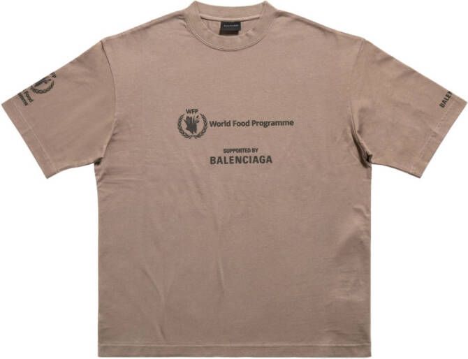 Balenciaga T-shirt met print Bruin