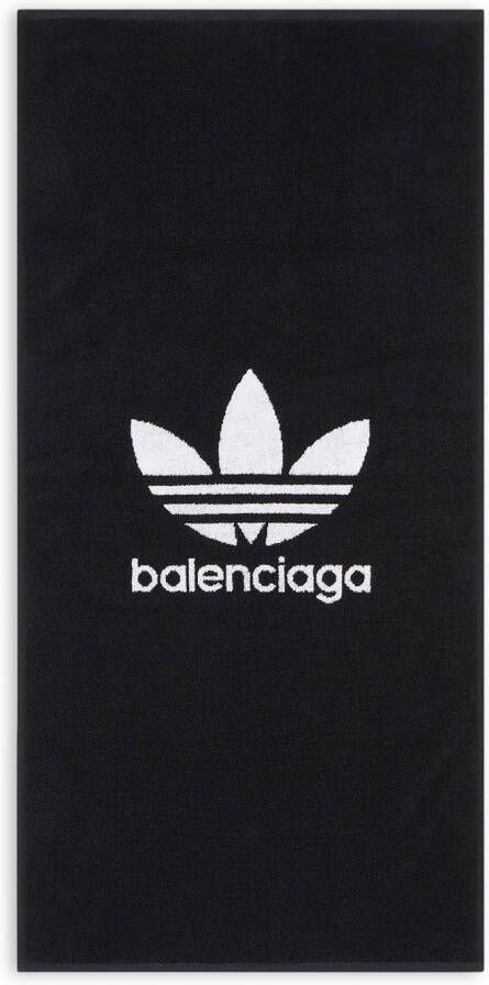 Balenciaga x adidas strandhanddoek met logoprint Zwart