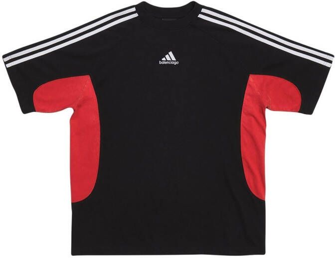 Balenciaga x adidas T-shirt met geborduurd logo Zwart
