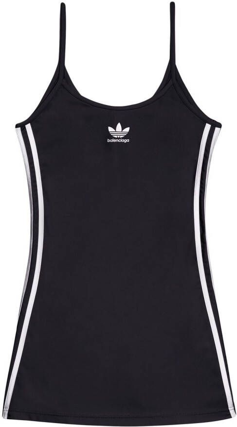 Balenciaga x Adidas jurk met logoprint Zwart