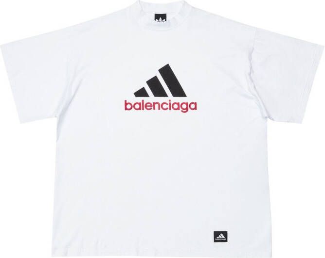 Balenciaga x adidas T-shirt met logoprint Wit