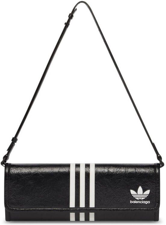 Balenciaga x Adidas portemonnee met bandje Zwart