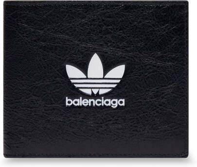 Balenciaga x Adidas portemonnee met print Zwart