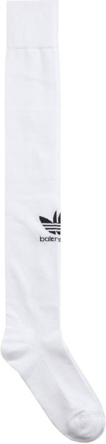 Balenciaga x Adidas sokken met logo Wit
