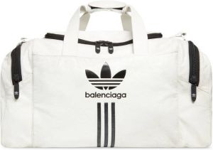 Balenciaga x Adidas sporttas met logoprint Wit