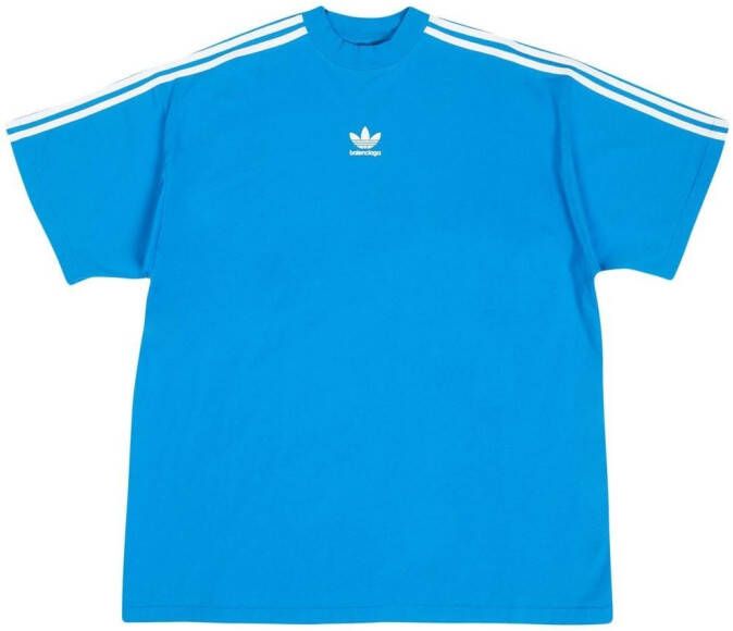 Balenciaga x adidas T-shirt met logoprint Blauw