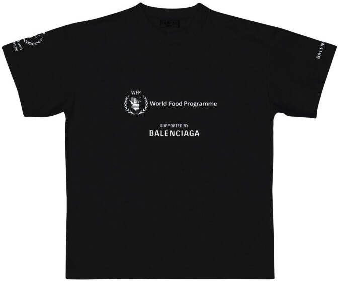 Balenciaga X World Food T-shirt met print Zwart