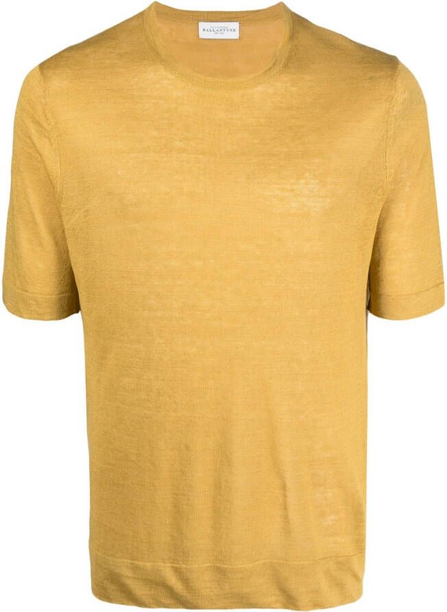 Ballantyne T-shirt met ronde hals Geel