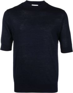 Ballantyne Fijngebreid T-shirt Blauw