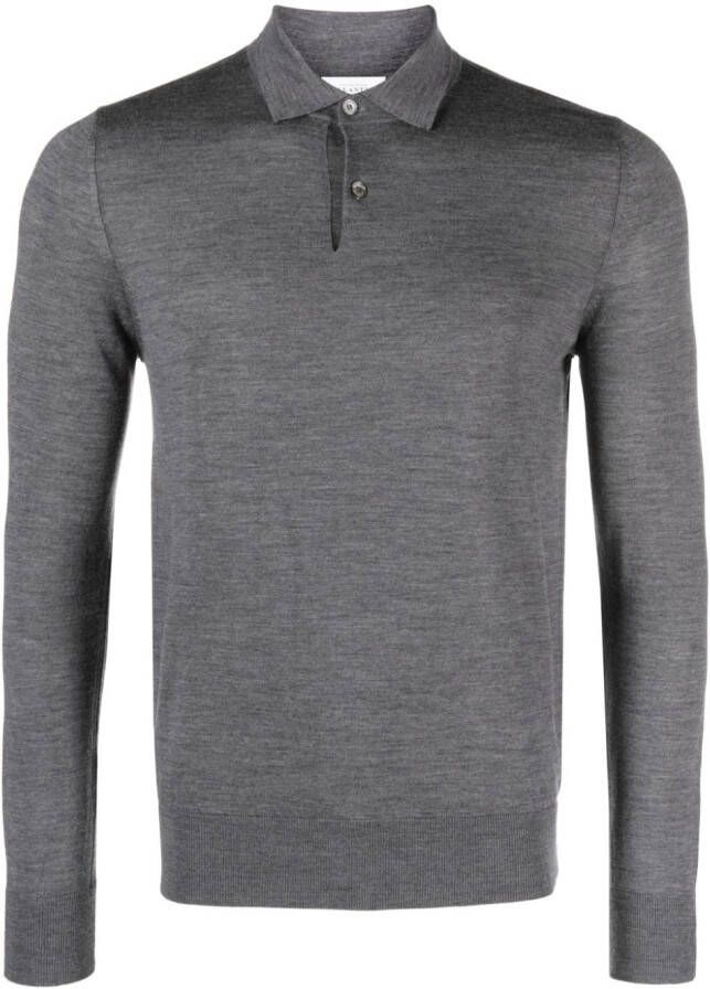 Ballantyne Poloshirt met lange mouwen Grijs