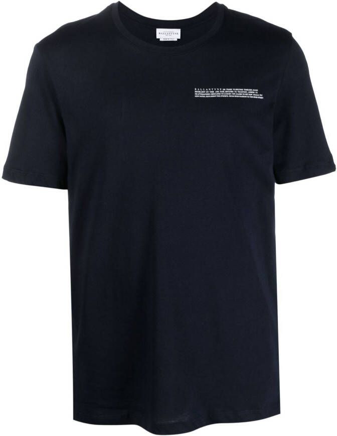 Ballantyne T-shirt met logoprint Blauw