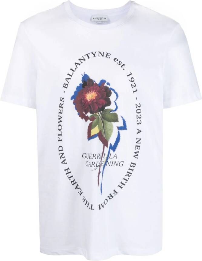 Ballantyne T-shirt met print Wit