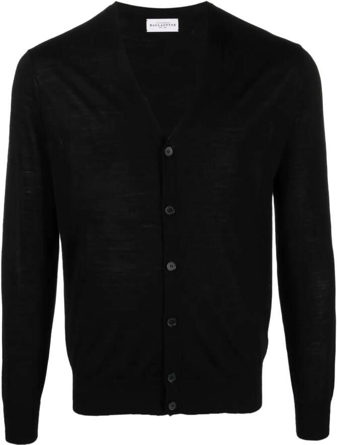 Ballantyne Vest met V-hals Zwart