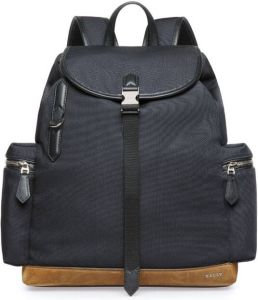 Bally Cliford leather-trim backpack Blauw