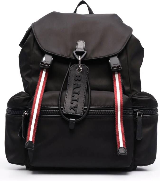 Bally Gestreepte rugzak Zwart