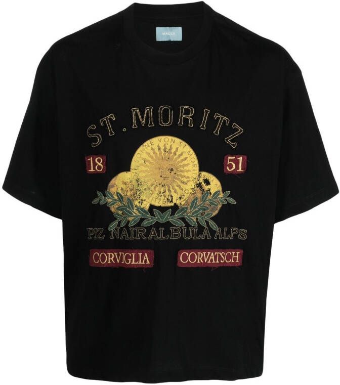 Bally T-shirt met grafische print Zwart