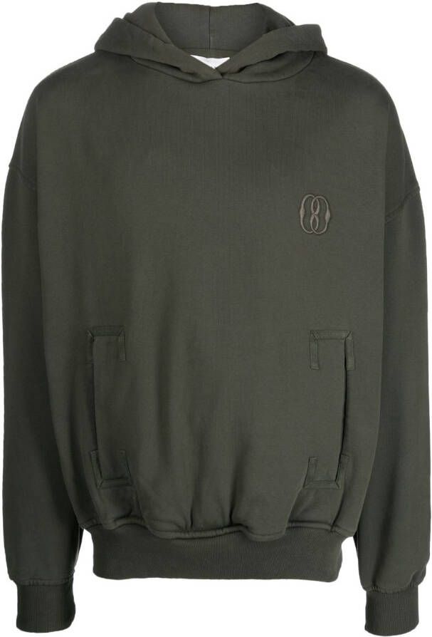 Bally Hoodie met geborduurd logo Groen