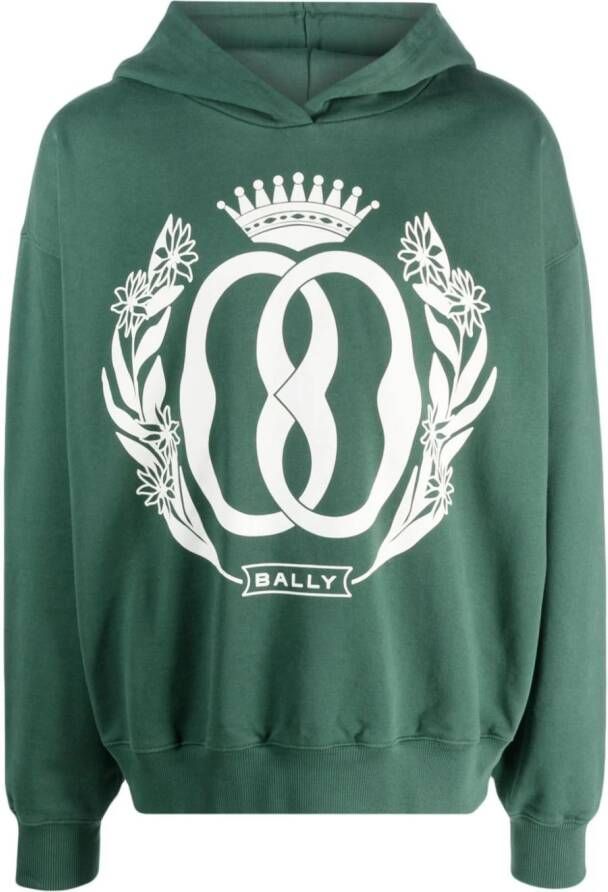 Bally Hoodie met logoprint Groen