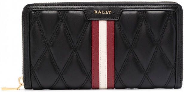 Bally Leren portemonnee Zwart