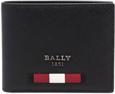 Bally Leren portemonnee Zwart