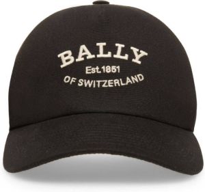 Bally logo-print baseball cap Zwart