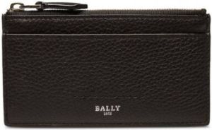 Bally logo-print leather wallet Zwart