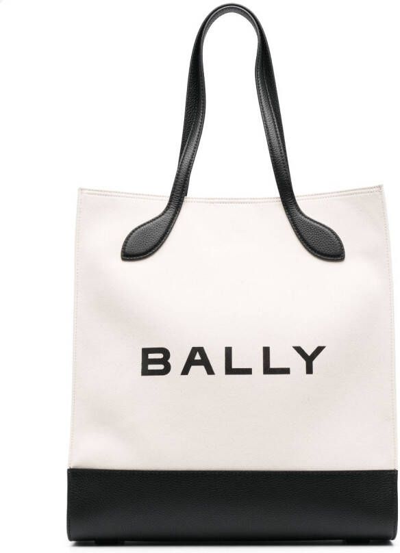 Bally Shopper met logoprint Zwart