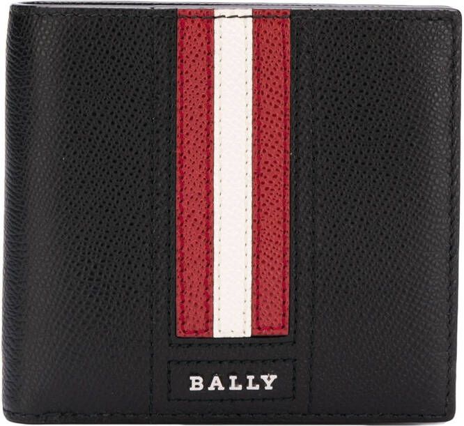 Bally logo stripe wallet Zwart