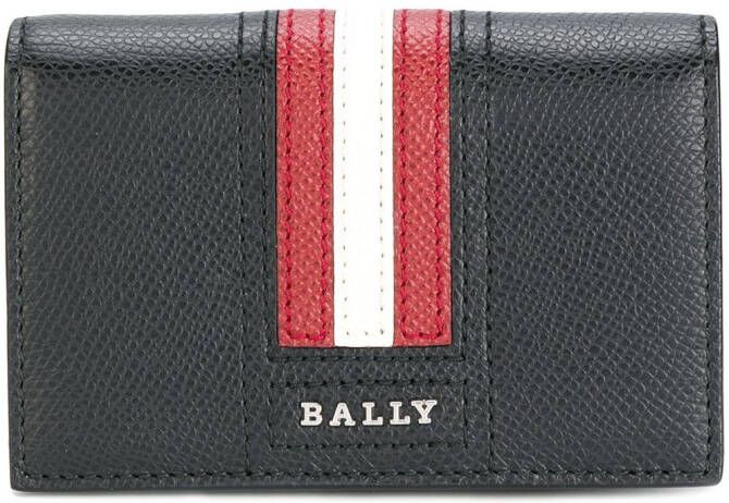 Bally logo stripe wallet Zwart