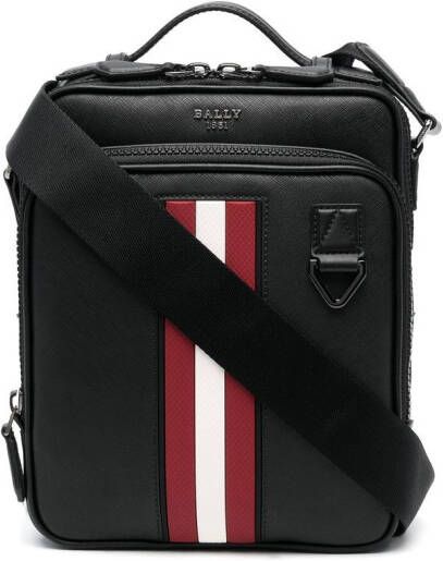 Bally Mackao gestreepte crossbodytas Zwart