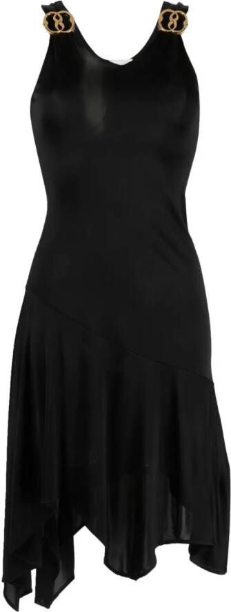 Bally Midi-jurk met V-hals Zwart