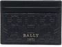 Bally Pasjeshouder met monogram-reliëf Zwart - Thumbnail 1