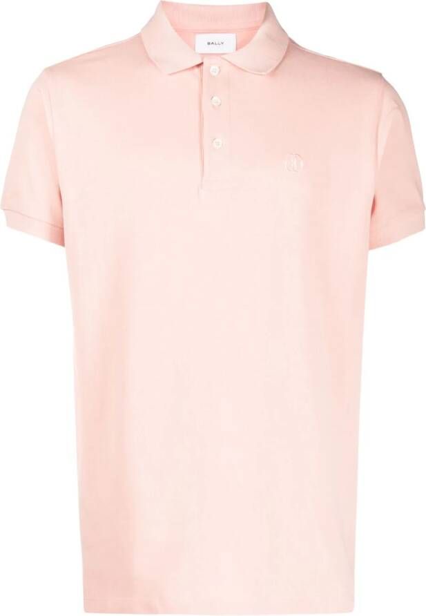 Bally Poloshirt met geborduurd logo Roze