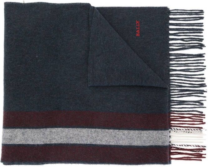 Bally Sjaal met kasjmier-wolmix Blauw