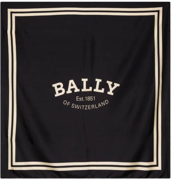 Bally Sjaal met logoprint Zwart