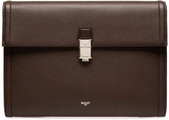 Bally Soryan leren clutch Bruin