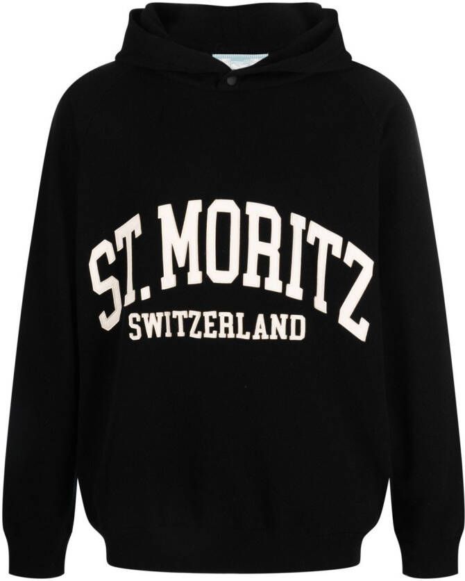 Bally Kasjmier hoodie Zwart