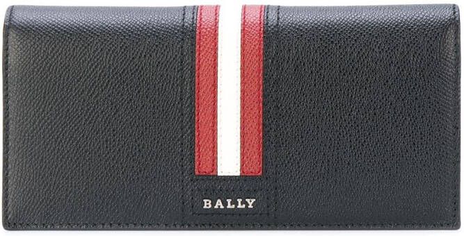 Bally stripe continental wallet Zwart