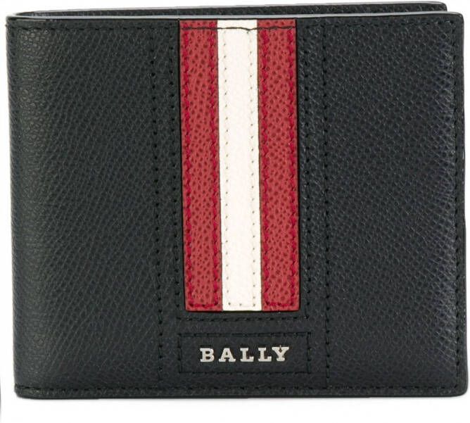 Bally striped billfold wallet Zwart
