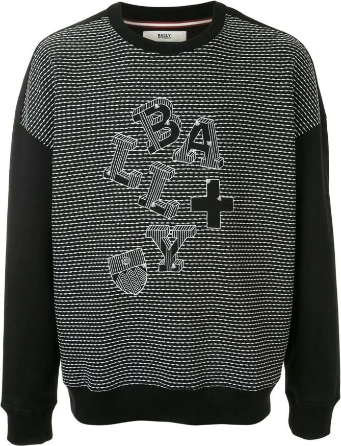 Bally Sweater met borduurwerk Zwart