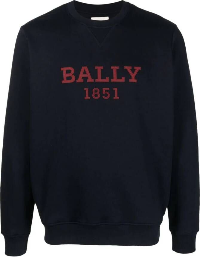 Bally Sweater met geborduurd logo Blauw